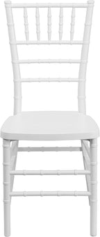 EMMA + OLIVER Matte White Resin Stacking Chiavari Chair
