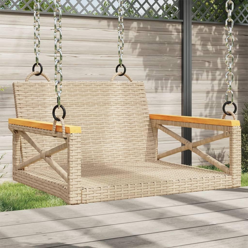 Patio Swing Bench Beige,Modern Outdoor Swing Chair with Style – for Gardens and Patios Patio Furniture