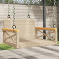 Patio Swing Bench Beige,Modern Outdoor Swing Chair with Style – for Gardens and Patios Patio Furniture