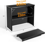 VINGLI 45" Commercial Grade Portable Bar Table for Events, Mobile Bartending Station, Outdoor Indoor Pop Up Bar Table with Skirt PP (45"-1P, Black, Standard)
