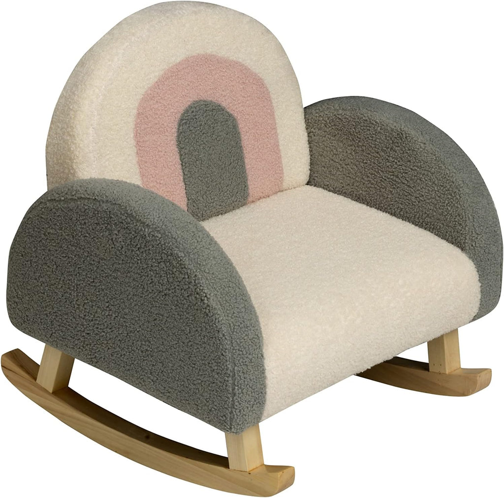 Gift Mark - Plush Kids Rocking Chairs - Grey