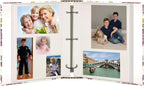 Magnetic Self-Stick 3-Ring Photo Album 100 Pages (50 Sheets), Berry Blossoms Design