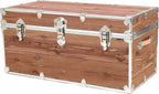 Rhino Trunk & Case Knotty Cedar Chest – Large Storage Box, Coffee Table, End of Bed Trunk or Entryway Storage Bench – 32"x18"x14" USA-Made, Furniture Grade, Heirloom Aesthetic – Strong and Secure
