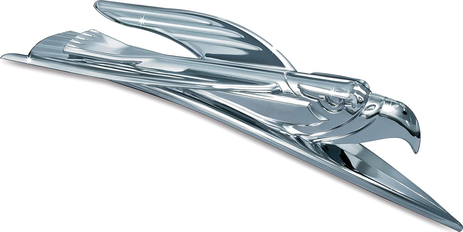 Kuryakyn 7333 Motorcycle Accent Accessory: Front Fender Deco Eagle Ornament, Chrome