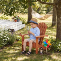Kids Adirondack Chair, Wooden Patio Lounge Chair and Outdoor Seat for Kids, Natural Cedar Indoor Outdoor Chair for Porch Backyard Garden Deck