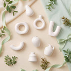 Hushee 8 Pcs Small White Ceramic Vase Fridge Magnets, 2.36 Inch Minimalist Nordic 3D Plant Magnets for Refrigerator, Modern Boho Cute Magnetic Mini Bud Decorative Vases for Kitchen Office Locker Decor