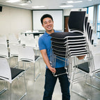 20 Pack Stacking Chairs with Padded Seat 1102 lbs Stackable Office Guest Chairs with Metal Sled Base Lobby Waiting Reception Chair for Cafeteria Library Church Banquet Halls Training Room