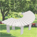 Tree Bench Wrap Around,Wooden Curved Weatherproof Outdoor Benches,for Garden,Lawn,Patio & Backyard(Color2)