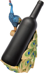 Decorative Wine Bottle Holder - Peacock Blue