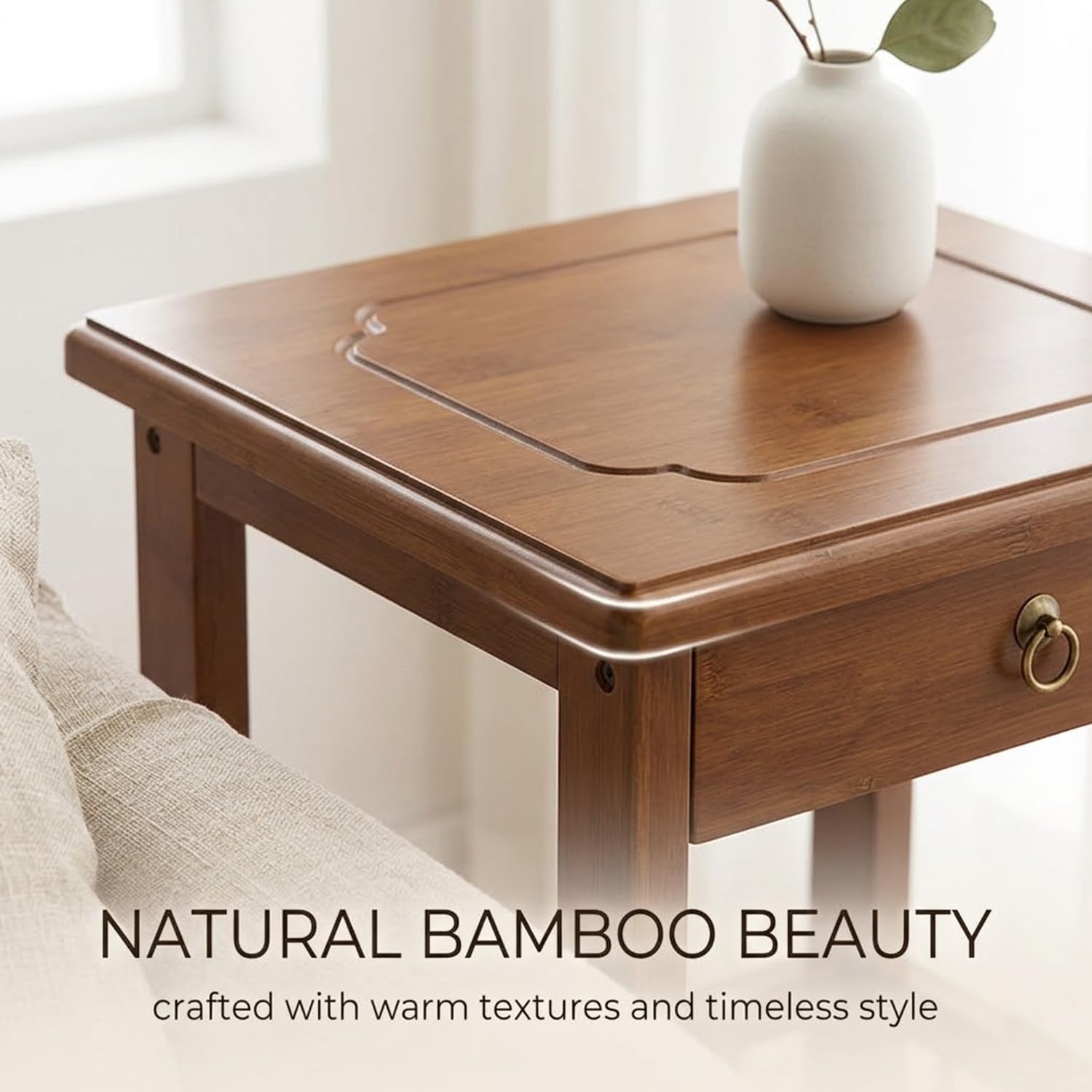 YUNMUARY-End Tables Living Room,Sofa Table, Farmhouse Side Table with Drawers,12.99 Inches Wide Small End Tables for Small Spaces,Narrow Nightstand for Bedroom.Easy Assembly.