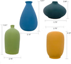 Small Ceramic Vase Decorative, Set of 4 Flower Bud Vases