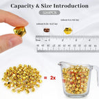DomeStar 520PCS Small Fake Gold Ice Rocks, Acrylic Ice Fake Plastic Gold Nuggets Gems Marbles for Vases Fillers Table Scatters Birthday Wedding Party Decoration(0.4 x 0.6 inch)