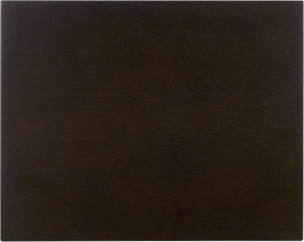 SAFAVIEH Home Collection – Neha Dark Chocolate Brown Solid Wood Frame Accent Table, Scalloped Edge Design (ACC5743A)
