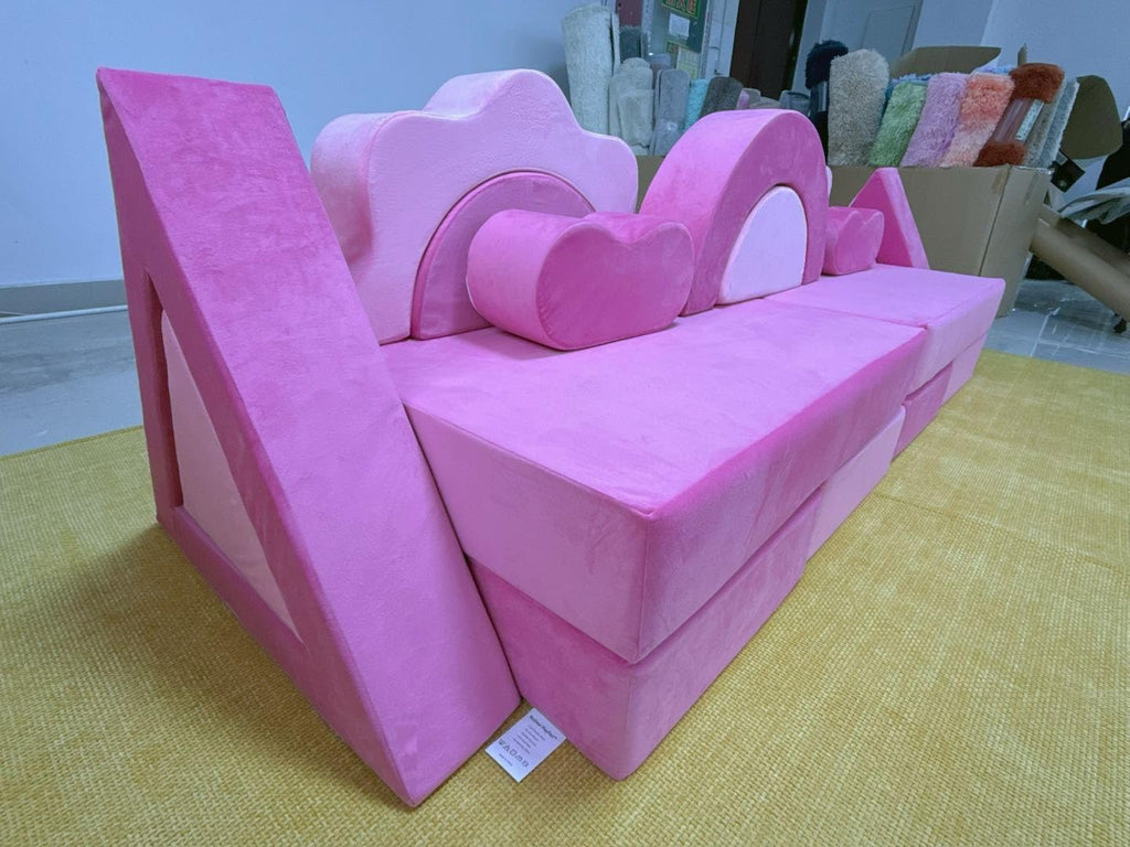 PlayFlex™ Kids Modular Sofa -Children Imaginative Play Couch (Hot Pink)