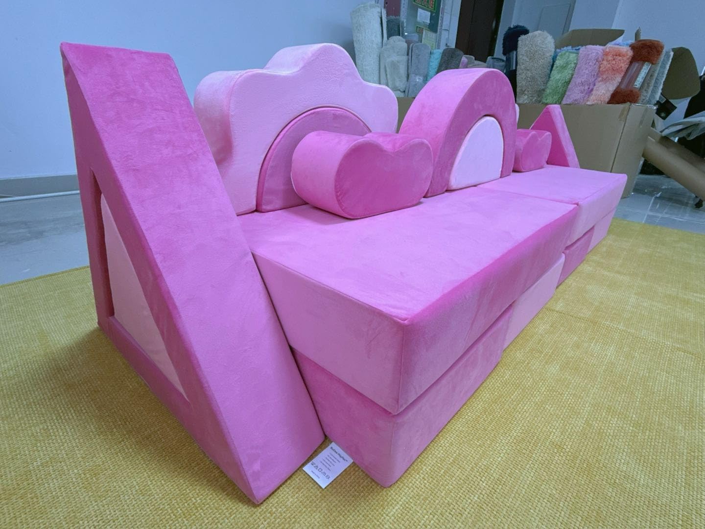 PlayFlex™ Kids Modular Sofa -Children Imaginative Play Couch (Hot Pink)