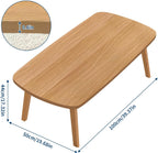 Takywep Wooden Folding Coffee Table for Small Spaces, Foldable Laptop Desk for Floor Sitting, Low Study Table for Bedroom Office Apartment Dorm, Space-Saving Collapsible Furniture