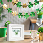 Simply Said, ST Patrick's Day Decor, 15x15 Inches Framed Wooden Sign for Home Decorate, Slainte Wood Sign Plaque, Clover Table Decor, Irish Decors, Farmhouse Decos to Shelf Decorations