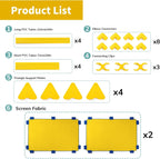 2 Pack Play Panel - Classroom Dividers for Room Separation, Versatile Dividers for Kids & Learning Spaces, Easy-Assemble Room Divider for Class (Yellow)