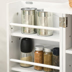 Kitchen Pantry Storage Cabinet with 5-Tier Shelving,12 Spice Racks,Buffet Kitchen Sideboard,for Kitchen,Dining Room,11.75 * 23.5 * 41