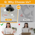 Modern Pendant Lights for Kitchen Island, Black Pendant Light Fixtures with 8.5" Clear Glass Shade, Industrial Hanging Pendant Lights Fixture for Kitchen Island Dining Room Bedroom Entryway 1 Pack