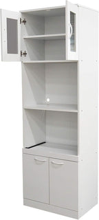 Kings Brand Furniture - Danbury Tall Kitchen Pantry, Microwave Storage Cabinet, White