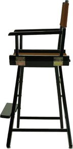 Casual Home 220-02/021-45 Director Chair 24" - Counter Height BlackFrame/Brown Canvas