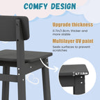 Costaelm Outdoor Kids Dining Chair Set of 2,Step Stool Toddler Chair, Gray
