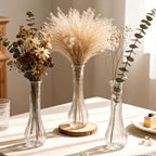 Glass Bud Vases for Centerpieces, 6 Pack Clear Small Flower Vases for Wedding Decorations and Indoor Home Decor, Hurricane Candle Holder for Table Shelf, Party