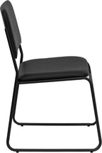 EMMA + OLIVER 500 lb. Capacity High Density Black Vinyl Stacking Chair