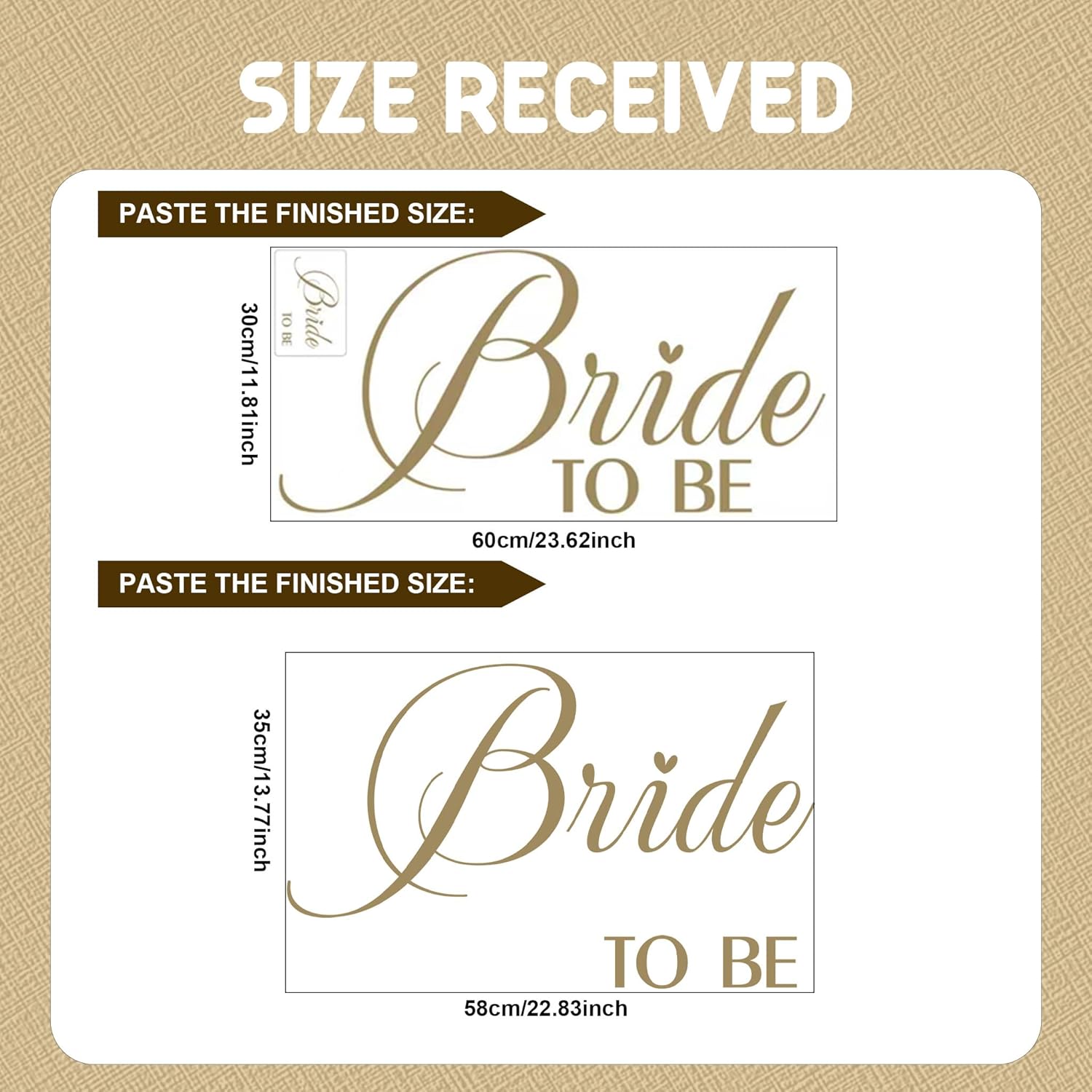 Bride to Be Decal, Bridal Shower Balloon Arch Backdrop Decor for Wedding, Engagement Party Decoration (Bride to Be Sign)