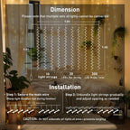 JMEXSUSS 300 LED Remote Control Curtain Lights, Plug in Fairy Curtain Lights Outdoor, Window Wall Hanging String Lights for Bedroom Indoor Dorm Backdrop Wedding Party Patio Christmas Decor, Warm White