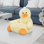 Yajuyi Cartoons Sofa Child Furry Panda Armrest Chair Soft Seat Cushion Comfortable Support Suitable for Play Room Home Decoration Living Room Bedroom, Duck