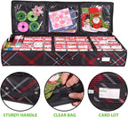 Propik Wrapping Paper Storage Container | Gift Wrap Organizer Under Bed | 41”x14”x6” | Box Holder for 18-24 Rolls Up to 40” | 600D Oxford Material | Pockets for Ribbon, Bows and Accessories (Plaid)
