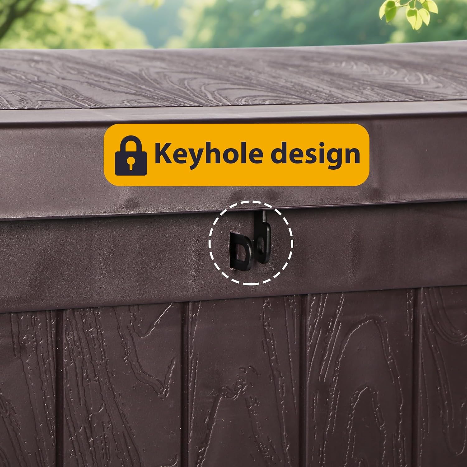 Large Outdoor Storage Box Lockable Organization and Storage Box Waterproof for Furniture Outdoor Cushions Garden Tools