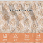 Vintage Boho Bed Skirt Cal King Size Bed Skirting 18 Inch Drop Adjustable Elastic Dust Ruffles Wrap Around Bedskirt Farmhouse Chic Traditional Floral Pattern Bedding Frame Cover for Cal King Size