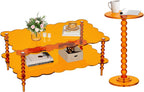 Acrylic Side Table+Coffee Table Set of 2