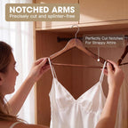 Wooden Hangers 30 Pack Solid Wood Hangers,Heavy Duty Coat Hangers for Closet, Wooden Clothes Hangers for Suits, Shirts, Pants, Jackets(Walnut)