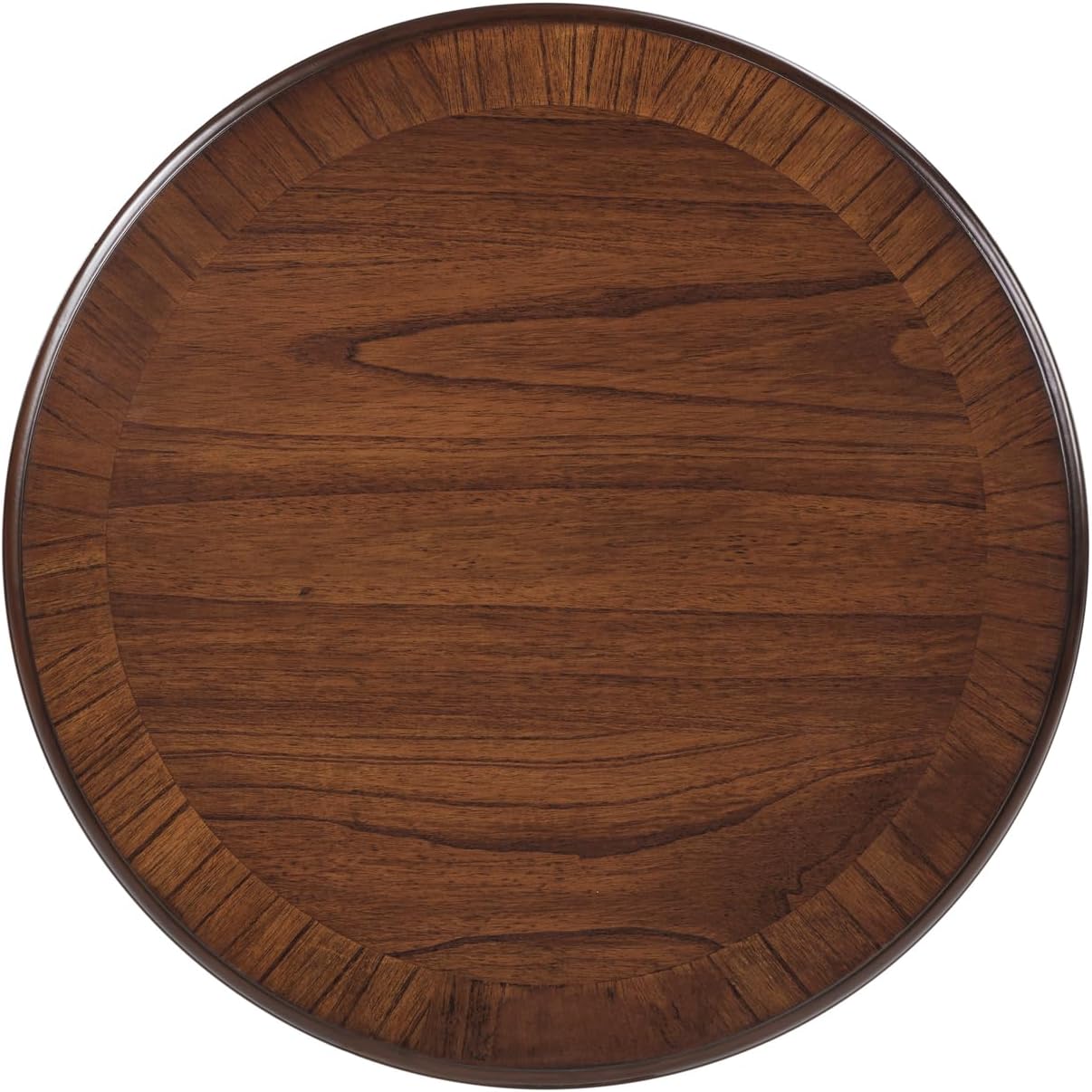 Retro Coffee Table Sets 3 s, Wood Living Room Table Set Include 44" Oval Coffee Table, Round End Table Set of 2, Walnut
