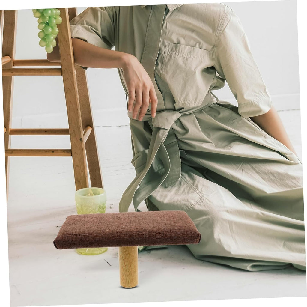 Abaodam Stool Small Wooden Bench Ergonomic Posture Correcting Prayer Chair Under 150cm Height Home and Studio Use