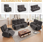 Swivel Rocker Recliner Chair with Vibration Massage and Heating Functions for Adults,Oversized Recliner Single Sofa with Side Pocket,Two Cup Holders for Living Room and Bedroom