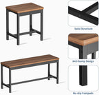 GarveeHome 5-Piece Dining Table Set for 4-8 People, 63 in Large Extendable Kitchen Table Set with 2 Benches and 2 Square Stools, Modern Dining Room Furniture Sets, Easy Assembly, Espresso