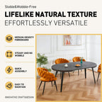 Extendable Black Table - Multifunctional Dining Desk, Office Workstation & Modern Coffee Table with Metal Legs, Adjustable 3-Size Conference Table for Home Kitchen Living Room