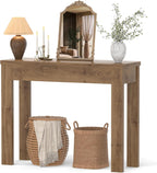 Armocity Console Table, Small Farmhouse Wood Entryway Table, Sofa Tables Narrow Long Behind Couch, Entry Table for Entrance, Hallway, Living Room, 32", Brown Oak