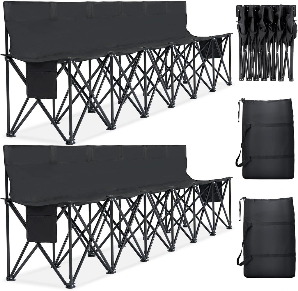 NAIZEA Foldable Sideline Bench,Portable Soccer Bench, Folding Team Chair for Soccer, Baseball, Camping, Outdoor Events