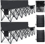 NAIZEA Foldable Sideline Bench,Portable Soccer Bench, Folding Team Chair for Soccer, Baseball, Camping, Outdoor Events
