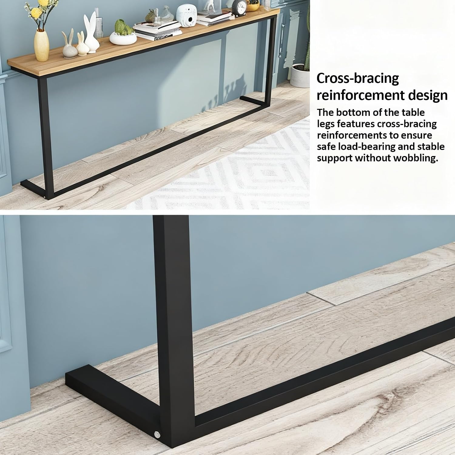 Home Radiator Cover Shelf, Over Radiator Table, Sofa End Computer Desk Coffee Snack Tall Console Tables for Living Room or Corridor(Black,80x80x20cm)