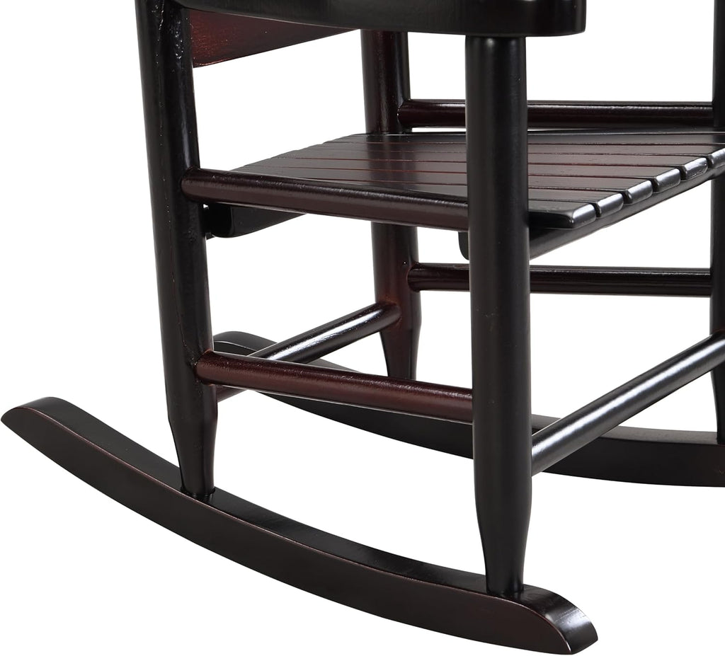 Kids Rocking Chair, Children’s Rocking Chair, Toddler Rocking Chair Porch Rocker Chair with Classic Rocker and Hardwood Construction, for Nursery, Indoor, Outdoor, Living Rooms (Espresso)