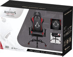SUBSONIC Assassin's Creed Gaming Chair, Modern Black Faux Leather, Ergonomic, Lightweight, Arm Rest, Recliner, 150kg, 53cm Seat Depth