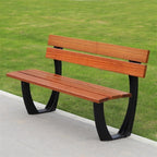 Garden Outdoor Park Bench with Backrest, Cast Aluminum Frame, Suitable for Courtyards, Backyards, Terraces, Paths, Grasslands Seat