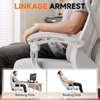 GTPLAYER Computer Chair with Adjustable Footrest, Ergonomic Gaming Chair with Headrest and Lumbar Support, Breathable Mesh Office Chair for Adults, High Back Reclining Desk Chair for Gaming and Office